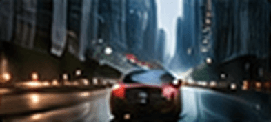 AI generated city street at night