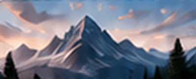 AI generated mountain landscape at sunrise